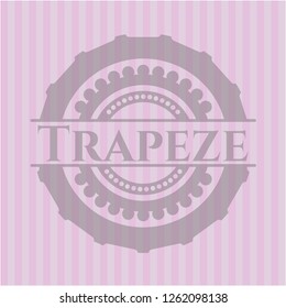 Trapeze realistic pink emblem