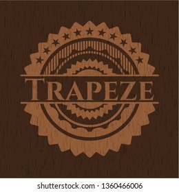 Trapeze retro wooden emblem