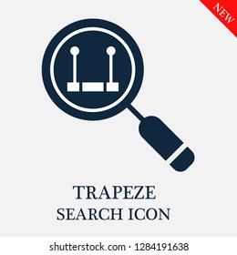 Trapeze search icon. Editable Trapeze search icon for web or mobile.