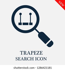 Trapeze search icon. Editable Trapeze search icon for web or mobile.