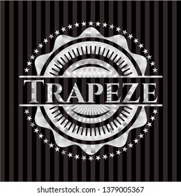 Trapeze silvery shiny badge