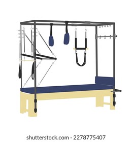 Mesa Trapeze - Simulador Pilates.
ilustración vectorial
