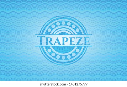 Trapeze water representation emblem. Vector Illustration. Detailed.