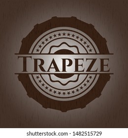 Trapeze wood icon or emblem. Vector Illustration.