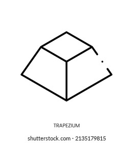 trapezium icon. Linear style sign isolated on white background. Vector illustration.