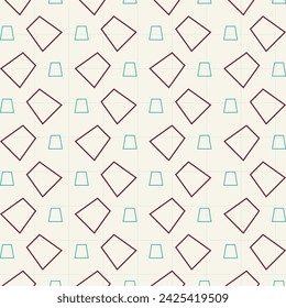 Trapezium icon on graph trendy repeating pattern vector illustration background