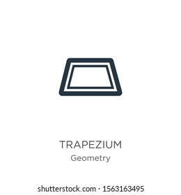 Trapezium icon vector. Trendy flat trapezium icon from geometry collection isolated on white background. Vector illustration can be used for web and mobile graphic design, logo, eps10