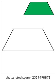 Trapezoid coloring activity for Kids. Use your imagination to make it vibrant and colorful.