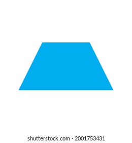 TRAPEZOID FLAT blue Icon vector illustration design graphic 2d HD