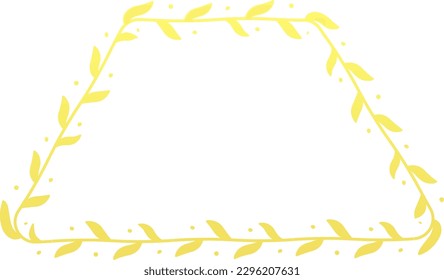 trapezoid Frame gold wreath trapezoid golden leaf frame wreath flowers award leaf winner frame picture photo frame romantic decoration for wedding anniversary birthday newborn mother Christmas