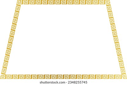 Trapezoid Frame Greek key pattern Greek meander pattern ornamental borders seamless meander pattern Luxury decorative golden frame gold picture frame golden frame ornamental borders decoration 