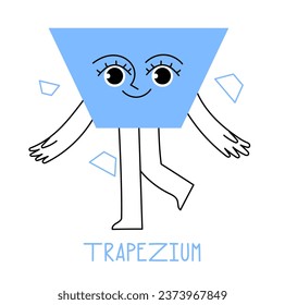 Trapezoid geometric figure for educating kids