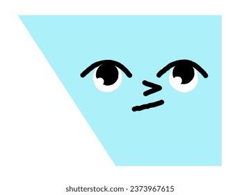 Trapezoid geometric figure vector illustration