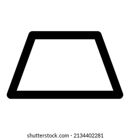 trapezoid icon with black color