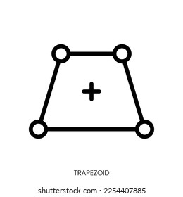 trapezoid icon. Line Art Style Design Isolated On White Background