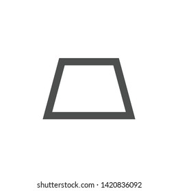 Trapezoid icon. Math symbol modern simple vector icon