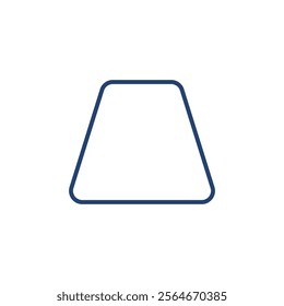 Trapezoid icon Outline icon sign