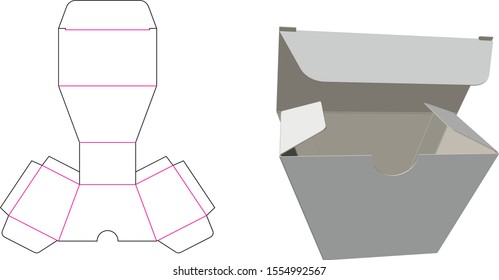 Trapezoid Packaging Box - Vector