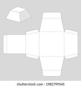 Trapezoid Paper Box Graphic Template