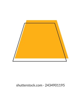 trapezoidal geometric icon  vector illustration design