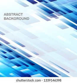 Trapezoidal pattern in tilted background, blue gradient background