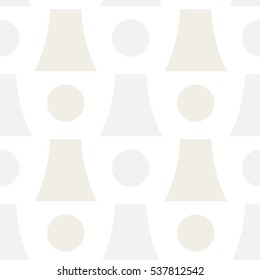 Trapezoids and circles. Seamless pattern