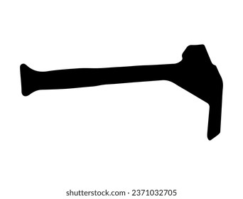 Trapline hammer silhouette vector art white background