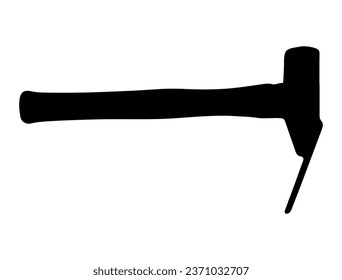 Trapline hammer silhouette vector art white background