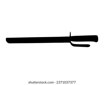 Trapline machete silhoute vectorial art fondo blanco
