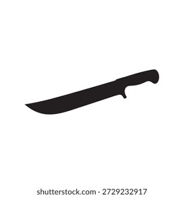 Trapline machete silhouette vector art white background