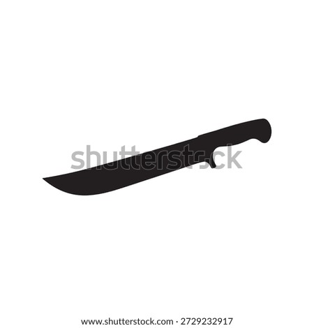 Trapline machete silhouette vector art white background