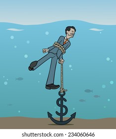 trapped businessman
