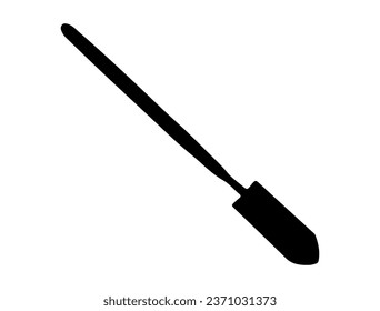 Trapping trowel silhouette vector art white background