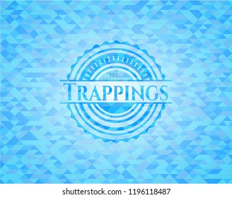 Trappings light blue emblem with mosaic background