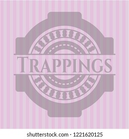 Trappings retro style pink emblem