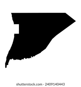 Trarza region map, administrative division of Mauritania. Vector illustration.