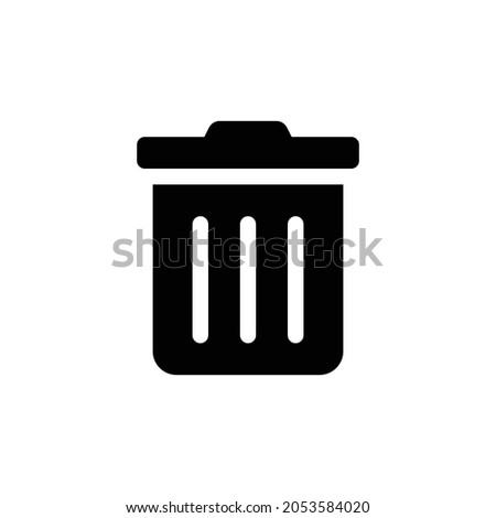 trash alt Icon. Flat style design isolated on white background. Vector illustration