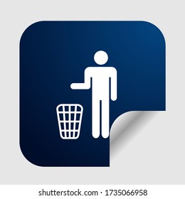trash area here prohibited symbol for public area