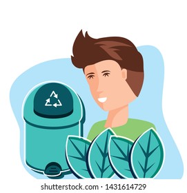 Trash and avatar man design