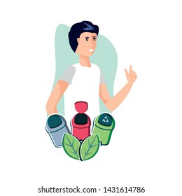 Trash and avatar man design