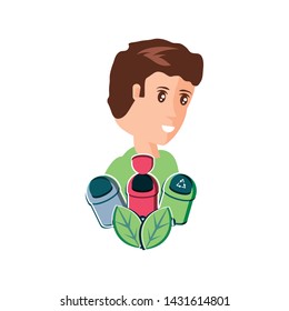 Trash and avatar man design