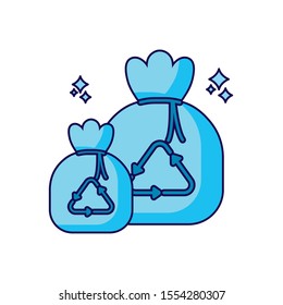 trash bag design, Clean home hygiene domestic interior housework and housekeeping theme Vector illustration