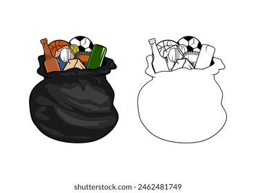 Vector de ilustración de diseño de bolsas de basura, formato eps , adecuado para sus necesidades de diseño, logotipo, ilustración, animación, etc.