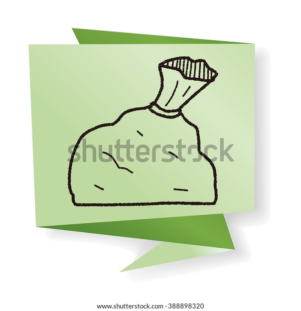 Trash Bag Doodle Stock Vector (Royalty Free) 388898320 Shutterstock