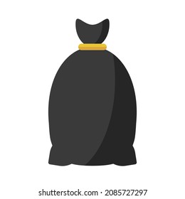 trash bag flat clipart vector illustration