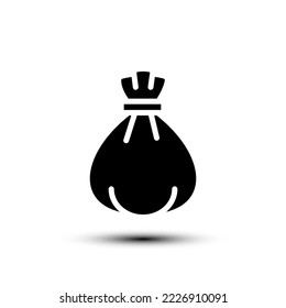 Trash bag icon. flat design vector illustration for web and mobile