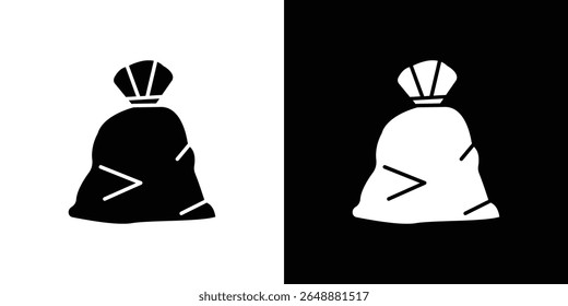 Icono de la bolsa de basura de un Vector de estilo plano