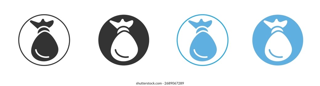 Trash bag icon. Graphic icon design template