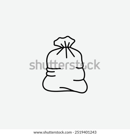 Trash bag icon isolated on white background
