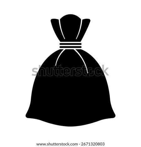 Trash bag icon isolated on white background. vector illustration